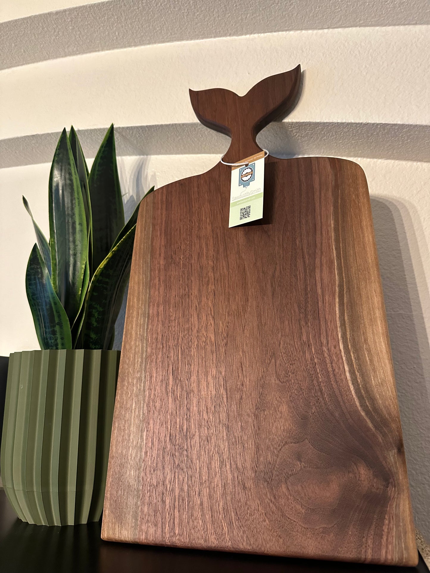 Walnut Mermaid Tail Charcuterie Board